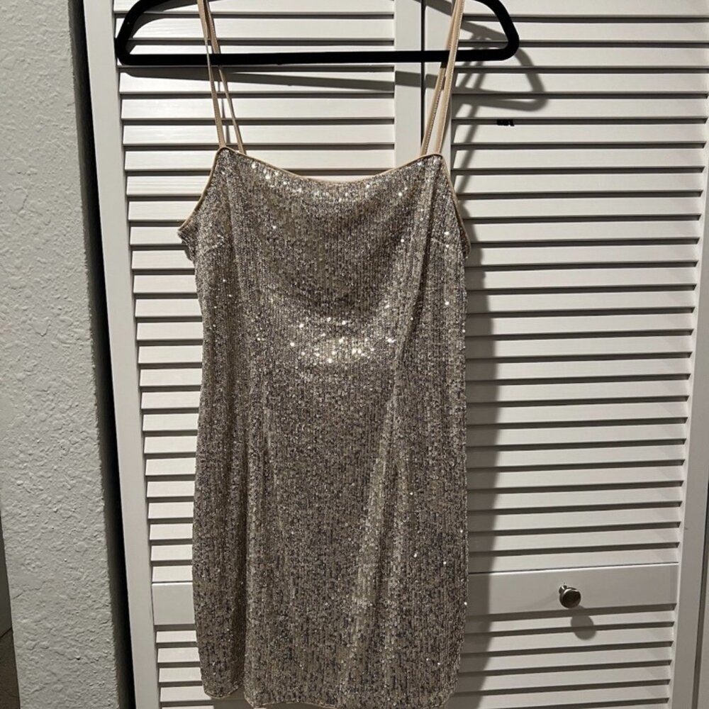 Gold Sequin Dress
